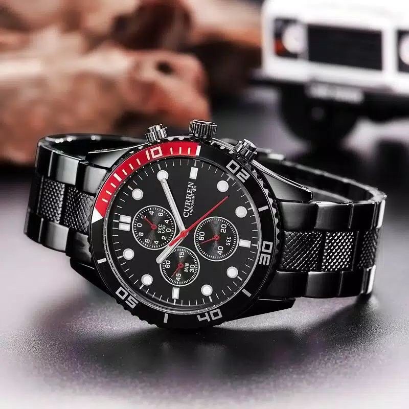 CURREN 8028 ORIGINAL Jam Tangan Pria Chrono Tidak Aktif