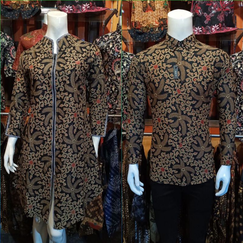 BATIK COUPLE TUNIK BATIK WANITA-KEMEJA BATIK PRIA-TUNIK BATIK JUMBO-DRESS BATIK.