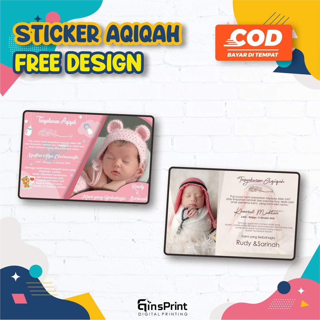 

Stiker Label Aqiqah / Tasyakuran Aqiqah / Stiker Kelahiran