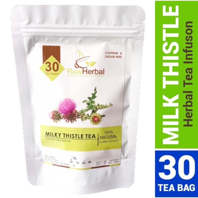 Milk Thistle Tea : Silybum Marianum For Liver Health - 30 Tea Bag