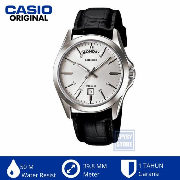 Casio Original Mtp-1370l-7av Mtp1370l Mtp-1370 Jam Analog Day Date KOMPLIT Kode 576