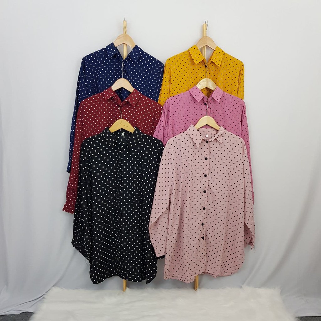 ATASAN WANITA JUMBO POLKADOT BIG SIZE OVERSIZE MUAT SAMPAI BB 100KG KEATAS