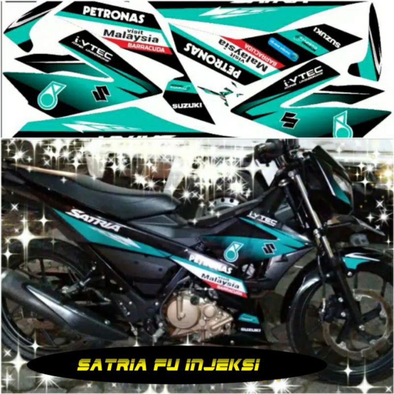 Striping Motor Suzuki Satria FU Injeksi / Sticker Variasi Petronas Satria FU Fi