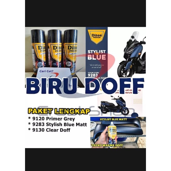 PAKET LENGKAP PYLOK DITON PREMIUM STYLISH BLUE MATT 9283 PYLOK DITON BIRU DOFF