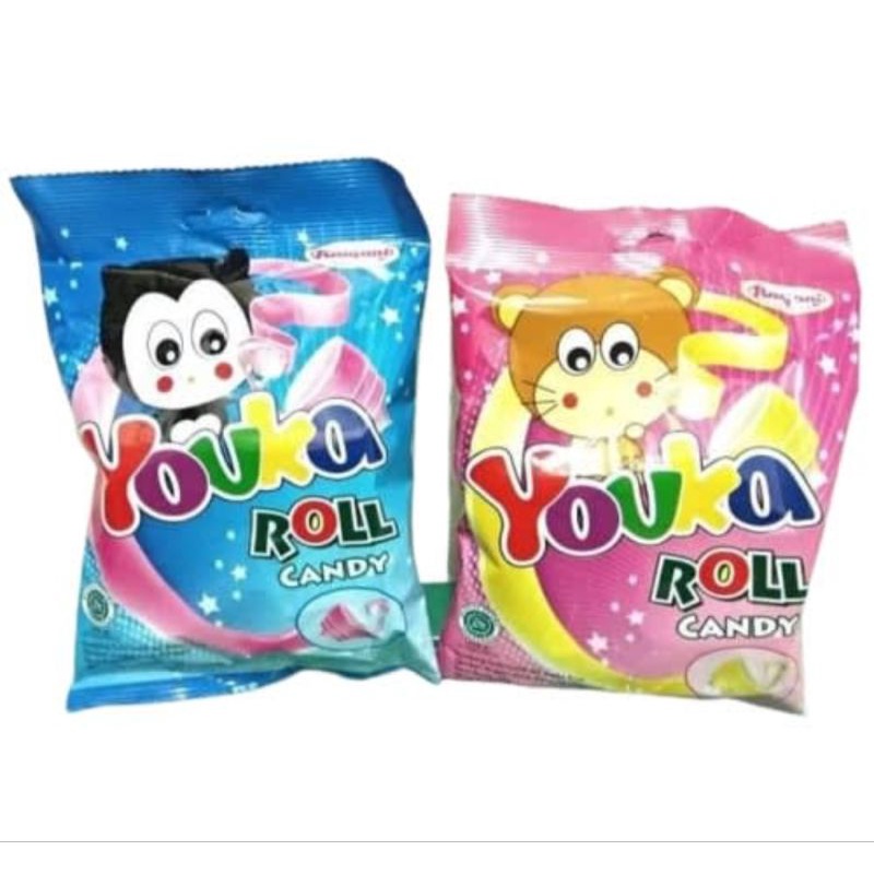 

YOUKA ROLLS PERMEN LUNAK RASA BUAH PERPACK ISI 10PCS by flowsnack