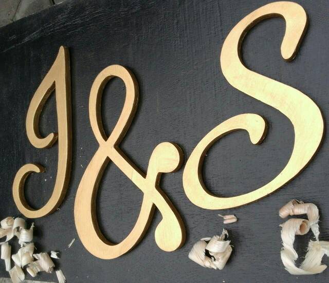 Inisial Nama Huruf Kayu Timbul Hiasan Acara Pernikahan Shopee Indonesia