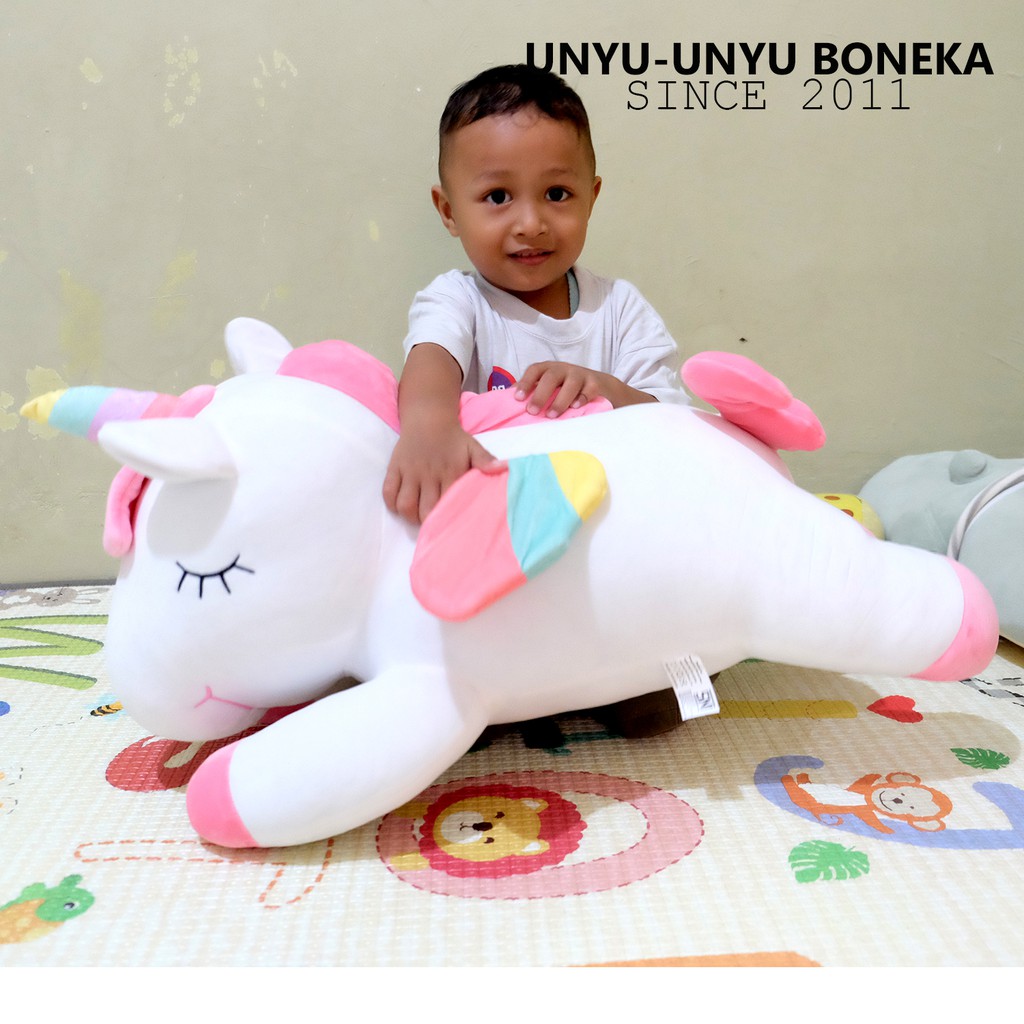 boneka soft kuda unicorn big giant 60cm boneka animal unicor lembut banget korea