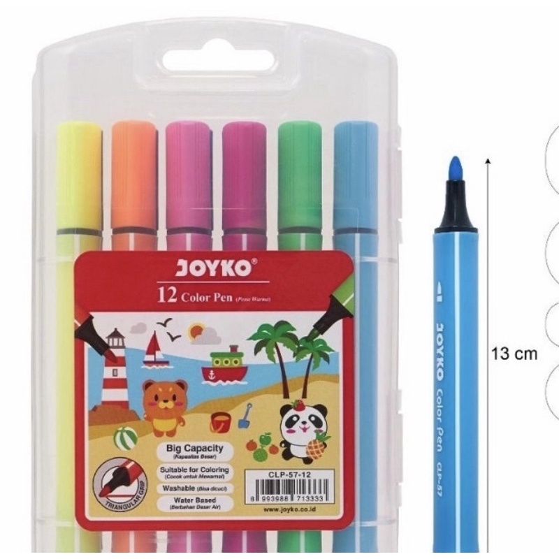 

SPIDOL JOYKO COLOR PEN ISI 12 WARNA CLP-57-12