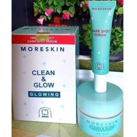 Cream Wajah Glowing Moreskin Clean And Glow Cream Moreskin Nasa Asli Gratis Serum Kemasan Baru