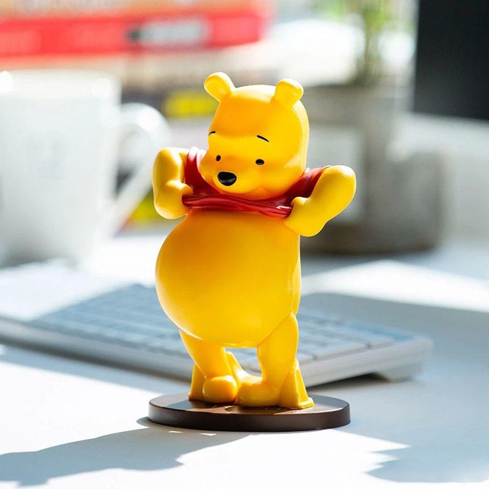 AUGUSTINA Koleksi Dekorasi Meja Winnie The Pooh Model Kreatif Ornamen Mobil Mainan Kartun Beruang Action Figure