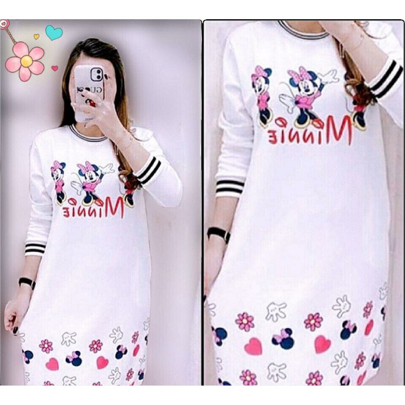 Tunik scuba printing Mini/tunik fashion