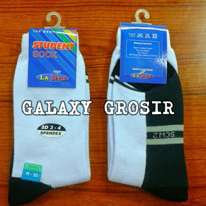 [12pcs] Kaos Kaki Sekolah Anak SD - SMP La-Style 19-20