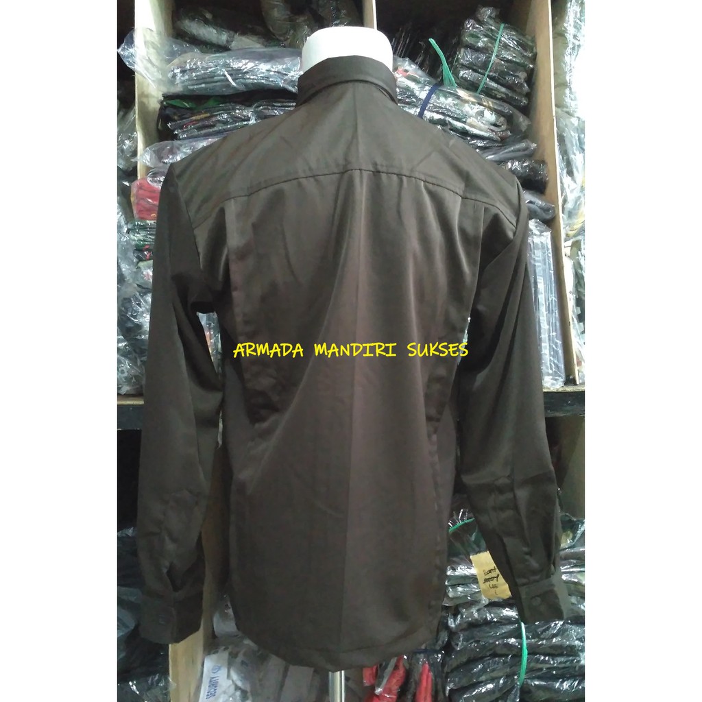 Seragam Safari Paspampres Coklat - Safari Paspampres Panjang Coklat
