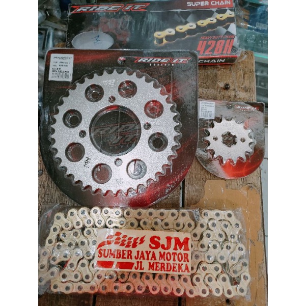 Gir set 428 Jupiter Rxking Vixion Mx Byson Xabre Fu 150 smash megapro Tiger Verza cb150R GL gir Ride