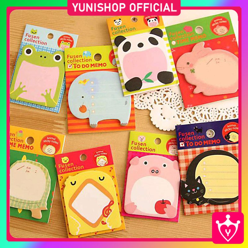 Sticky Notes Animal Memo Paper Animal / Tempelan Kertas Memo Karakter Lucu Unik / TS-78