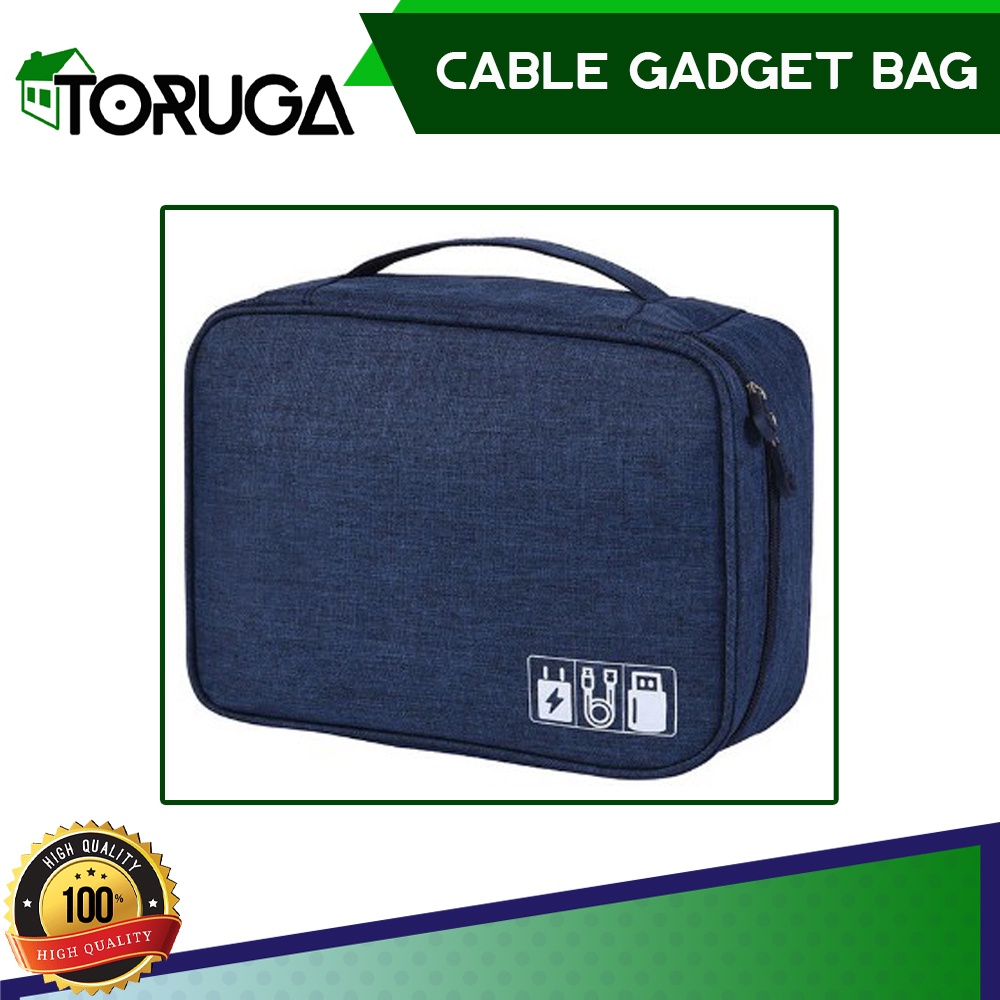 TRAVEL POUCH ORGANIZER CABLE GADGET BAG TAS KABEL CHARGER USB HP IPAD