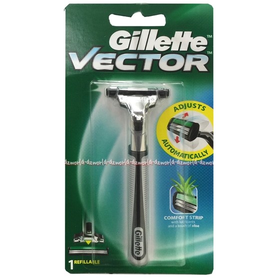 Pisau cukur gillette vector comfort strip Pisau Cukur Gilet Hijau