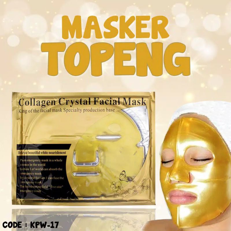 [ bisa COD] ~ KOLAGEN CRYSTAL FACIAL MASK / MASKER WAJAH TOPENG KRISTAL