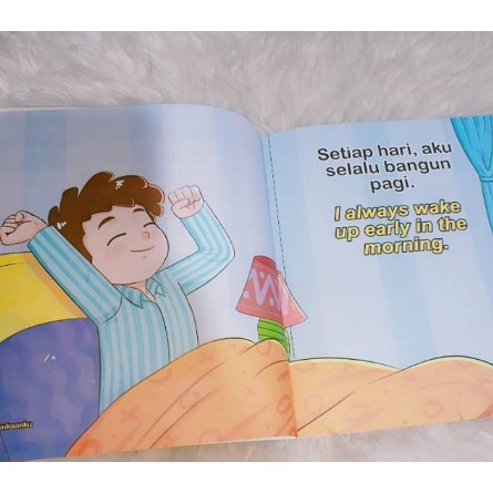 BUKU CERITA TEMATIK BERGAMBAR UNTUK ANAK 2 BAHASA FULL COLOR