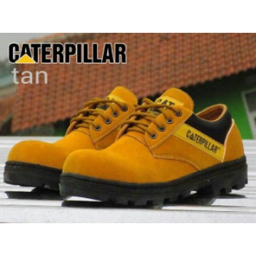 ( BISA COD ) sepatu pria boots safety  kerja lapangan sepatu haiking motoran Caterpillar SBY Pendek Tan