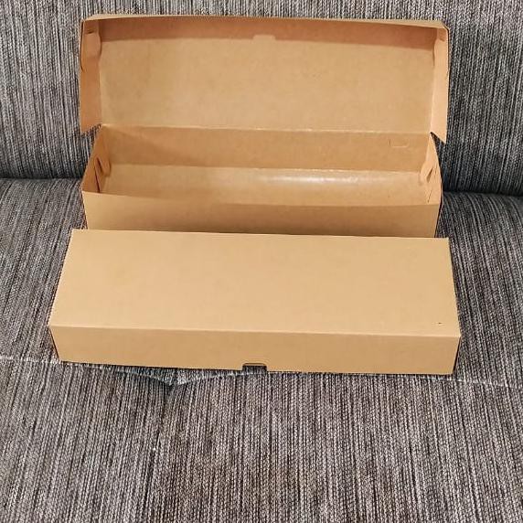 

BARU Kotak dus box kue brownies food grade paper laminasi 30x10x4.5cm @1pcs
