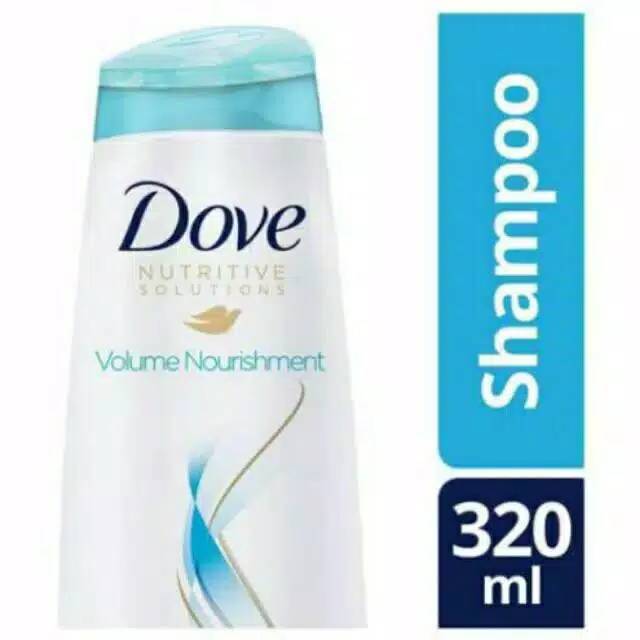 Jual Dove Shampoo Volume Nourishment untuk Rambut Lepek Biru Muda 320ml