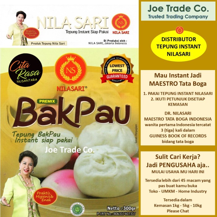 

PROMO [COD] Tepung Bakpau Bakpao Bapao 300 gr Tepung Instant Premix Nilasari