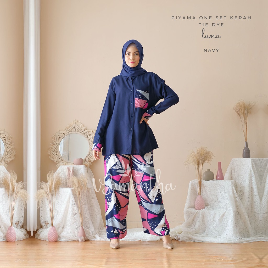 Pajamas Set / Piyama One Set Kemeja Tie Dye II