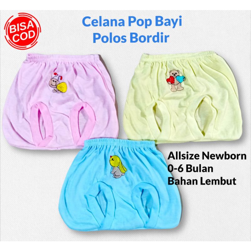 12Pcs Celana Pop Bayi Bordir Celana Kaca Mata Polos Bordir Halus Celana Kacamata Bayi 1 Lusin Perlengkapan Bayi Baru Lahir