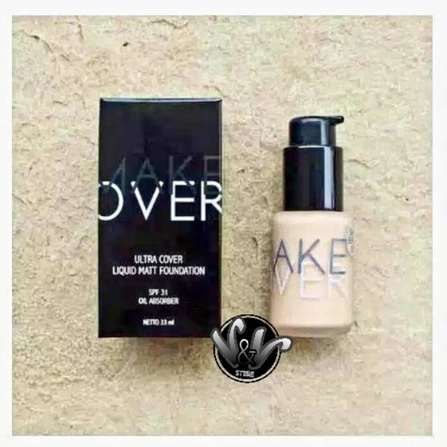 MAKE OVER ULTRA COVER LIQUID MATT FOUNDATION/MAKE OVER/FOUNDATION/ALAS BEDAK/KOSMETIK WAJAH/MAKE UP