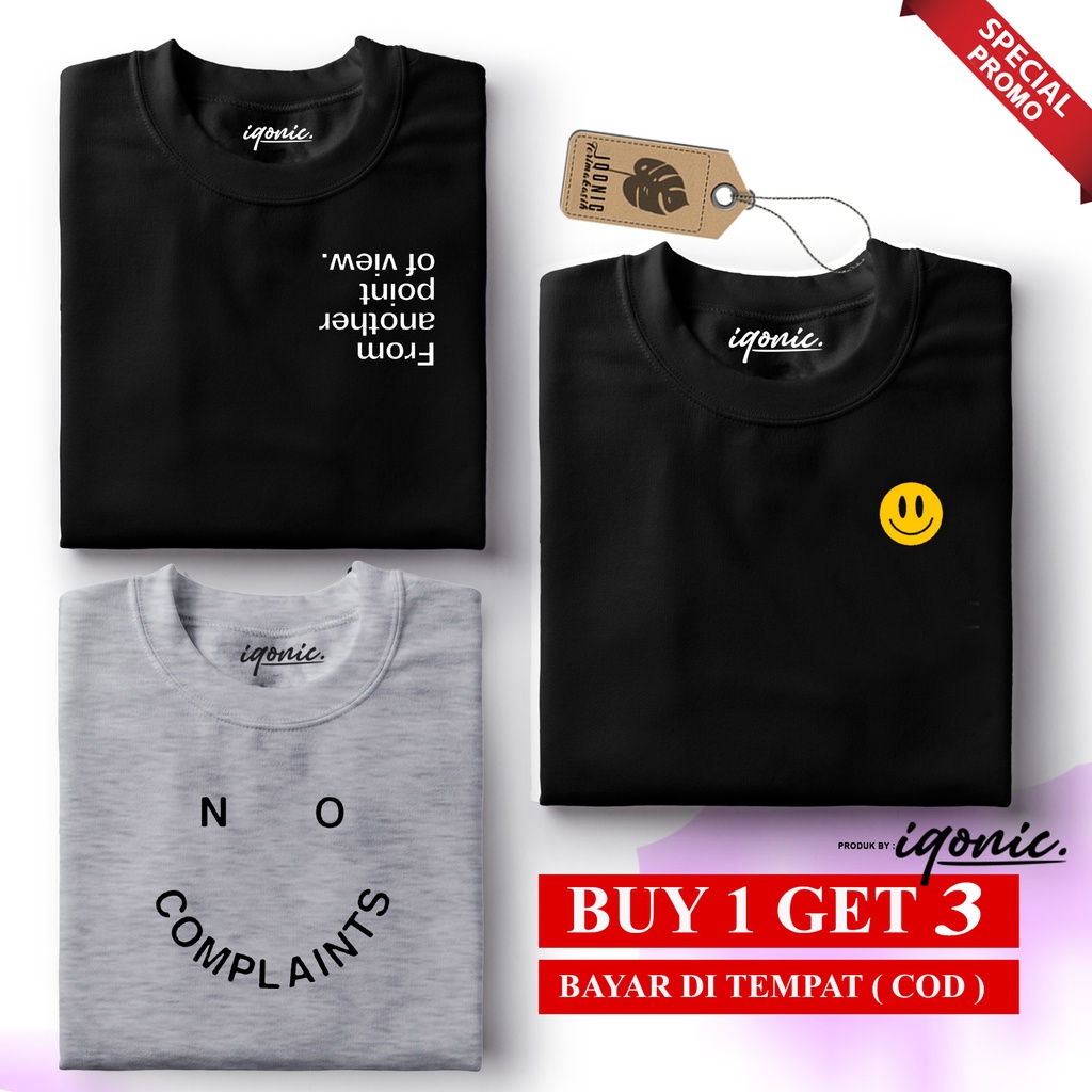 BUY 1 OR 3 PCS ( PROMO COD ) BROTHER STORE / Kaos Distro100% Catoon Combed 30s / NO COMPLAIN SMILE