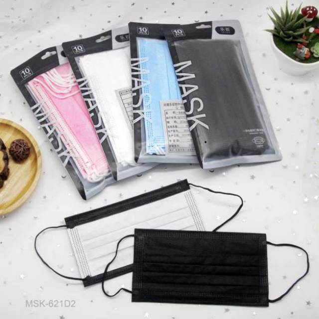 Masker Hitam KPOP Korea Fashion IDOL K-POP SUPER TEBAL Masker mulut 3PLY  Disposable Mask Earloop