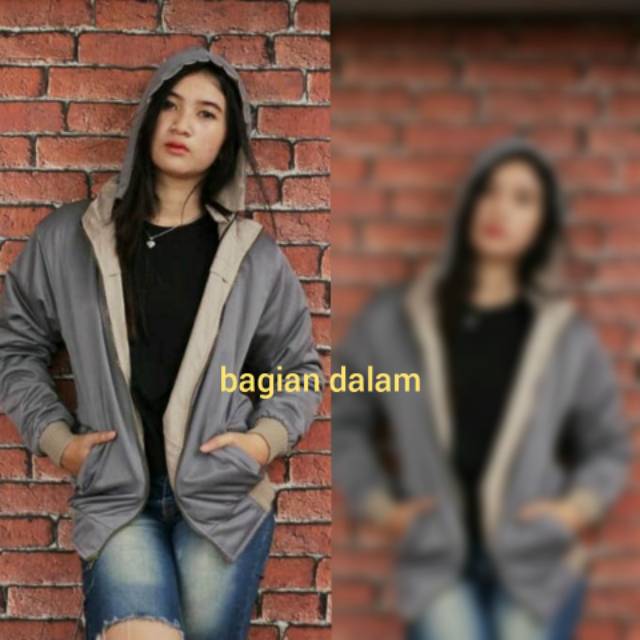 (COD)jaket bolak balik,jaket cewek,jaket motor,jaket gaul,jaketparasut,jaketcewek