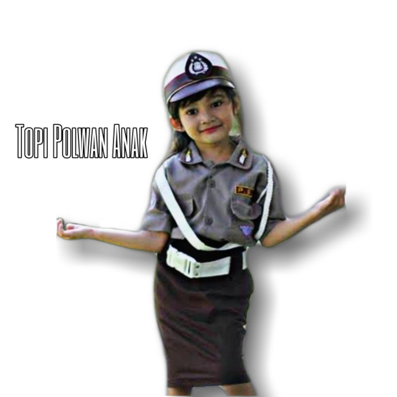 Topi Polwan Anak /Topi Polisi Wanita Cilik/Topi Polisi Cilik /Topi Polisi Anak