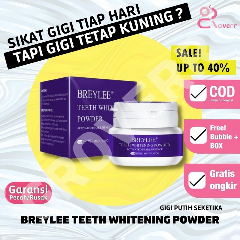 Serbuk Pencerah Pembersih Pemutih Gigi Breylee Teeth Whitening Powder Bubuk Penghilang Karang Kerak 