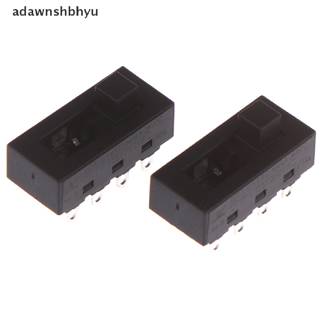 Adawnshbhyu 2pcs 12A 250V 3posisi 8pin Toggle Slide Switch LQ-103H Saklar Pengering Rambut