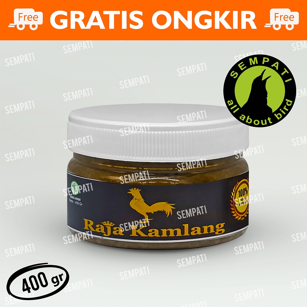 RAJA KAMLANG JAMU AYAM JAGO BANGKOK 100% ORIGINAL 400 GRAM JAMU DOPING RAJA KAMLANG SUPLEMEN AYAM JAGO TARUNG ADUAN JUARA LOMBA