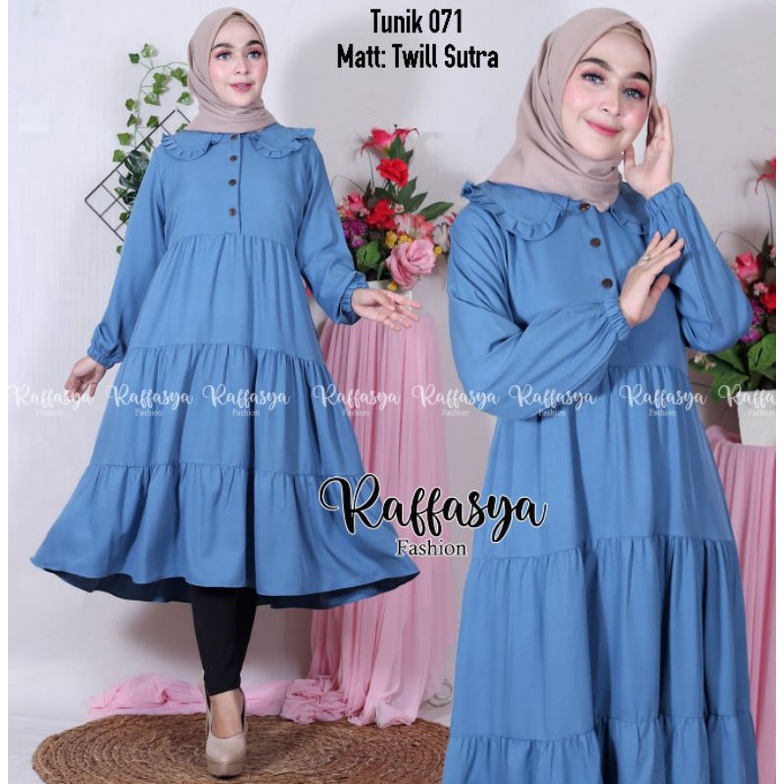 LONGTUNIK POLOS TWILL SUTRA KODE 071