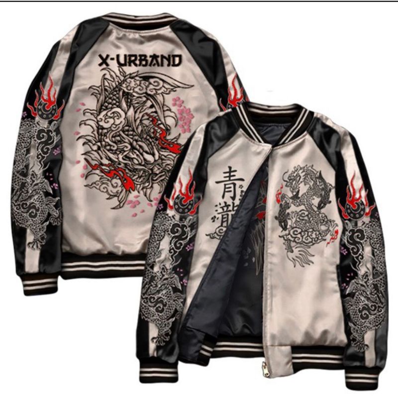 JAKET SUKAJAN TIMBAL BALIK FULL BORDIR/X Urban/JAKET SUKAJAN SHIMIGAMI EMBROIDERY TWO IN ONE
