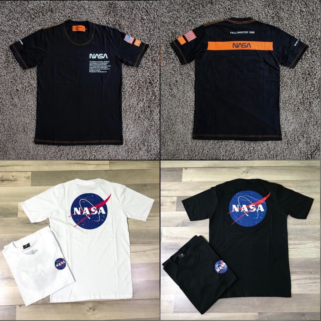 KAOS NASA H&M - FULL TAG LOGO MIRROR ORIGINAL | Shopee ...