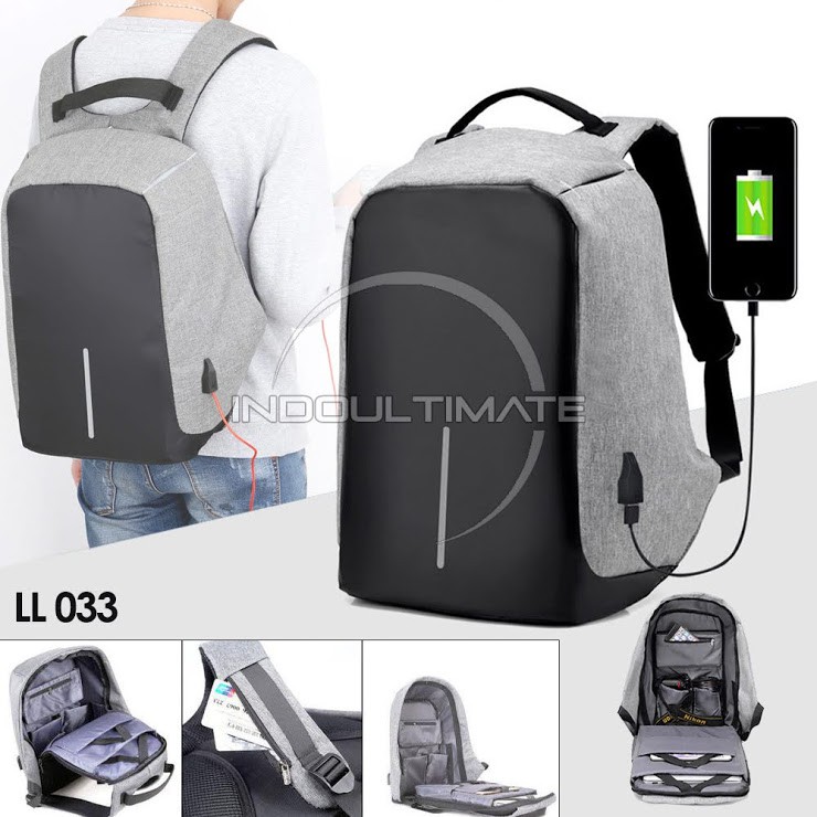 Tas Ransel Anti Maling BIG SIZE Import Backpack pria tas punggung Smart Backpack LL-033