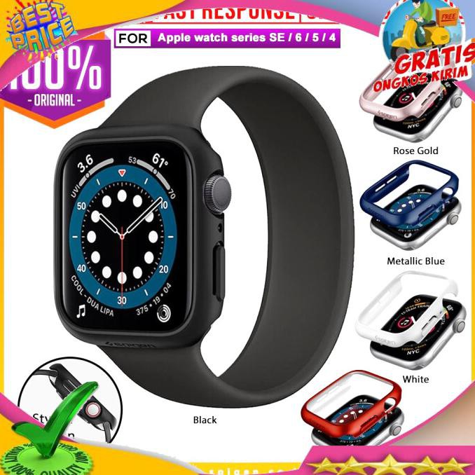 NEW PRODUK CASE APPLE WATCH 44MM / 40MM SPIGEN THIN FIT SLIM HARDCASE CASING - 40MM, ROSE GOLD COD