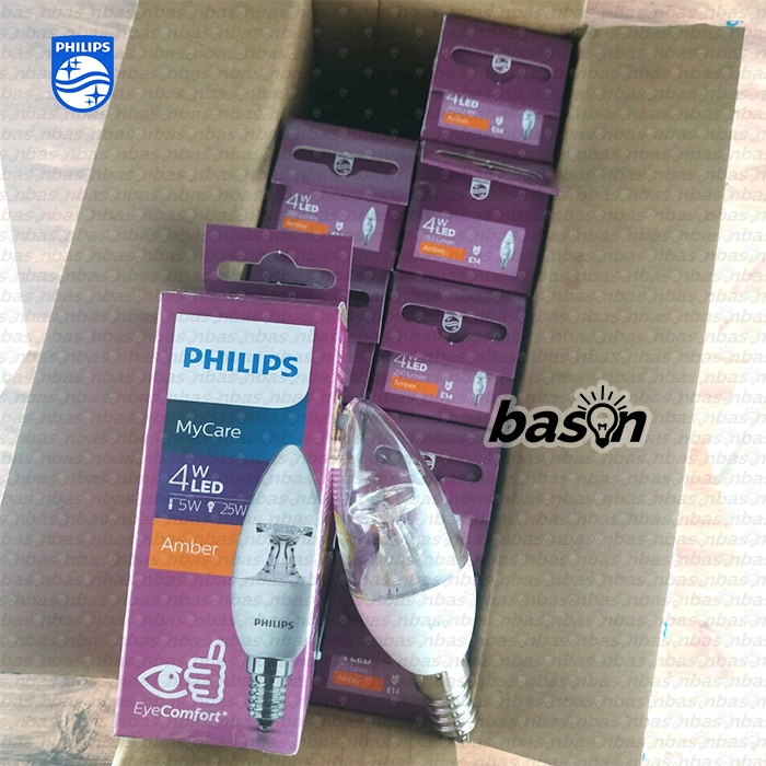 PHILIPS LED Candle 4W E14 220V B35 - Cahaya Kuning