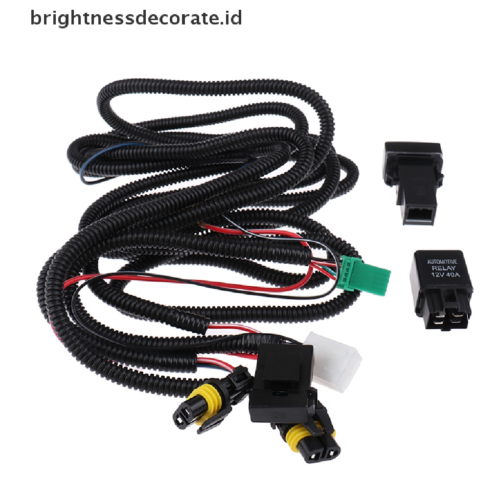 (birth) H11 Relay Switch Lampu Kabut LED 12V 40A Dengan Kabel Harness