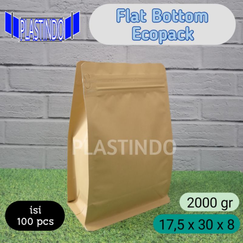 Jual Isi Pcs Flat Bottom Ecopack Kg Fb Kpack Kemasan Kopi