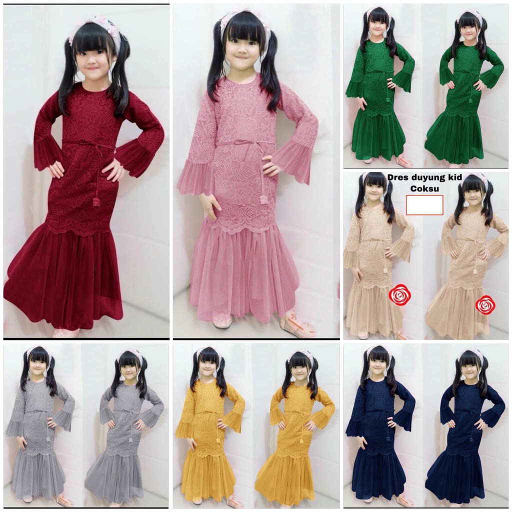 (DIJAMIN REALPIC) GAMIS ANAK LARKY KIDS MAXI BRUKAT TILE PREMIUM LARKID DRESS MAXI RATUTU MUSLIM