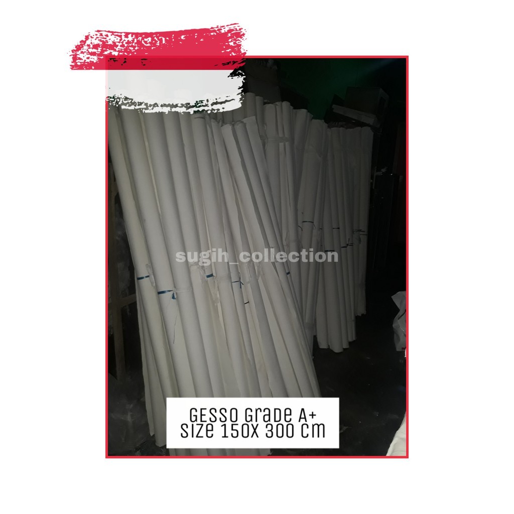 

GRADE A+ KANVAS LUKIS ROLL 150X 300 CM //GESSO //SIAP PAKAI //PRICE HARGA TERBAIK