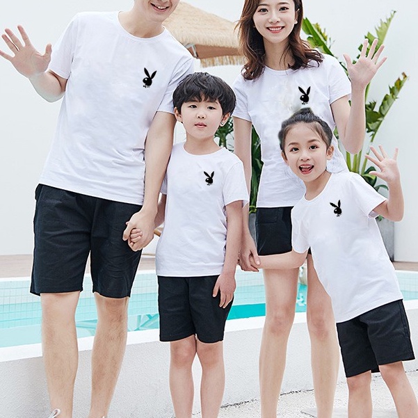 Kaos kapel keluarga harga satuan atasan couple family Bagus murah baju katun  PLAYBOY FAM