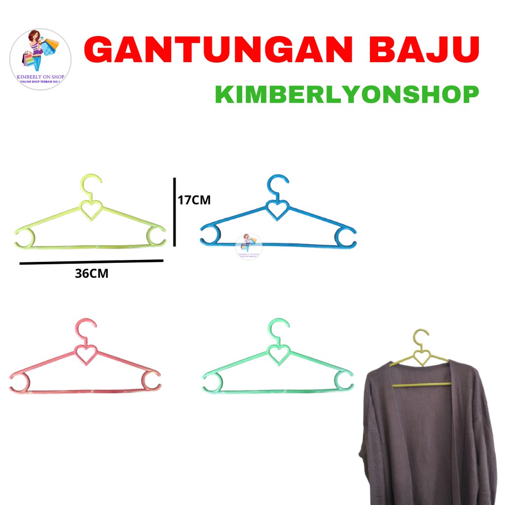 Gantungan  Hanger Baju Plastik Pelangi 12 pcs 7Star