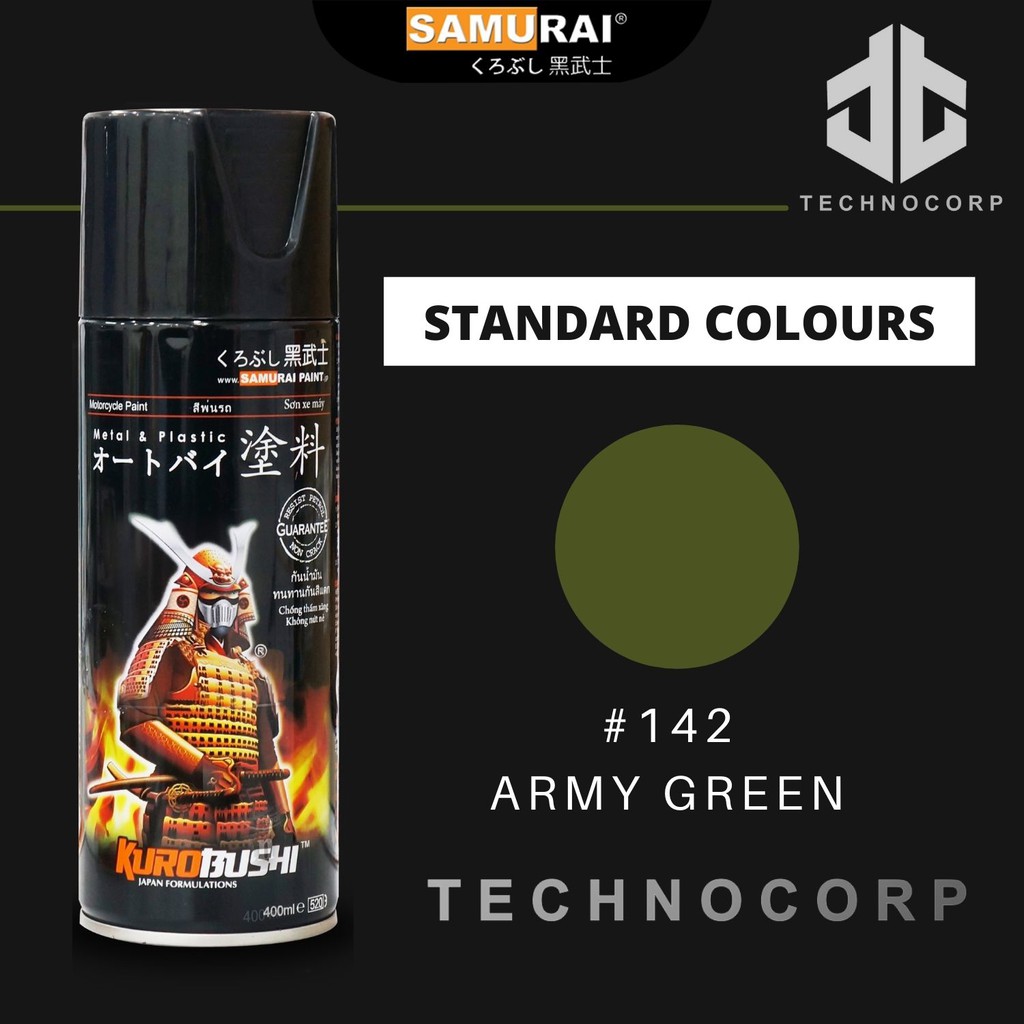 

Cat Semprot SAMURAI PAINT 142 ARMY GREEN / HIJAU TENTARA